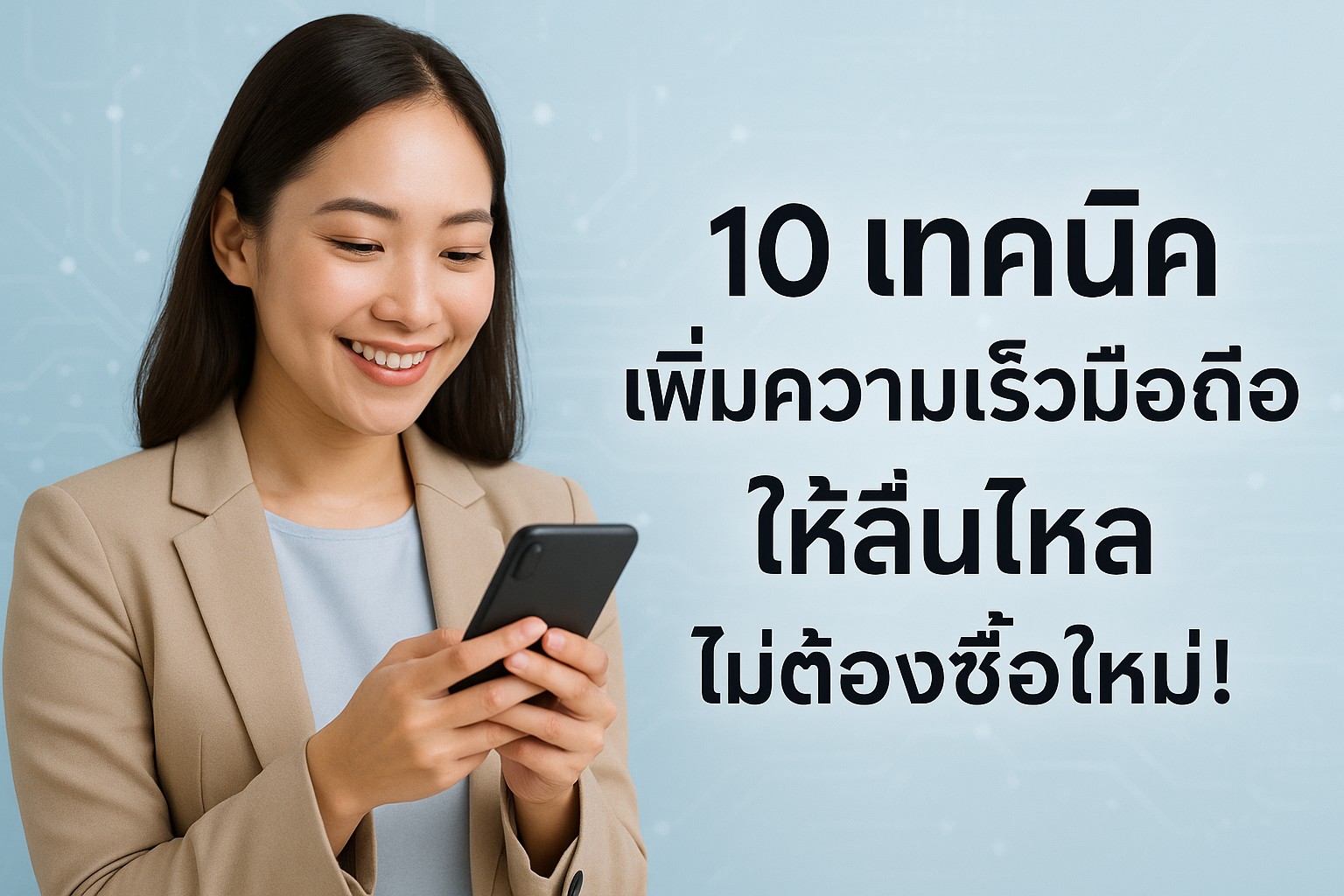 10 เทคนิคเพิ่มความเร็วมือถือให้ลื่นไหล ไม่ต้องซื้อใหม่